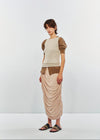 SWAYING 25 Early Autumn Double Pleated Skirt SW-SW25PF3B03C1-QF Light Pink